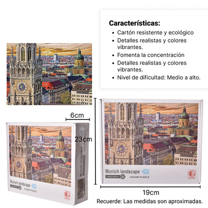 ROMPECABEZAS 1000 PIEZAS PAISAJE MUNICH CARTON
