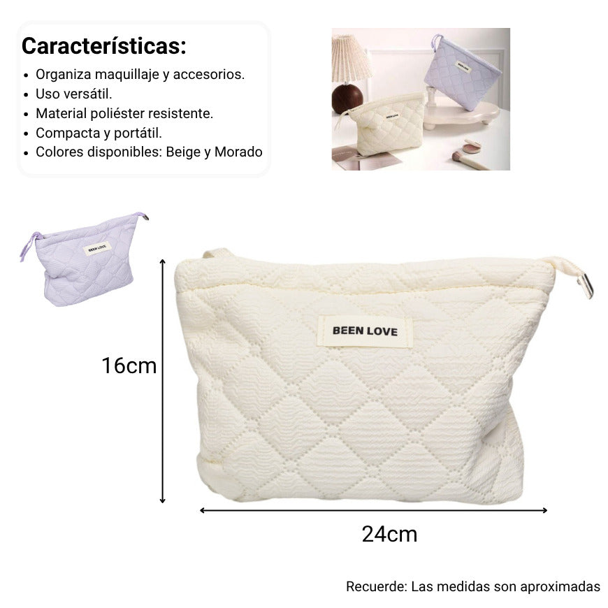 cosmetiquera maquillaje organizador poliester dim:23x5x17