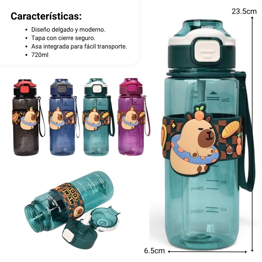 botella de agua plastico 720ml