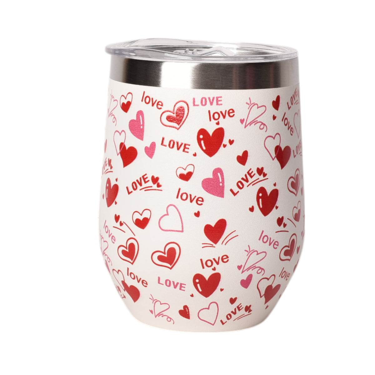 termo acero inoxidable 350ml corazones
