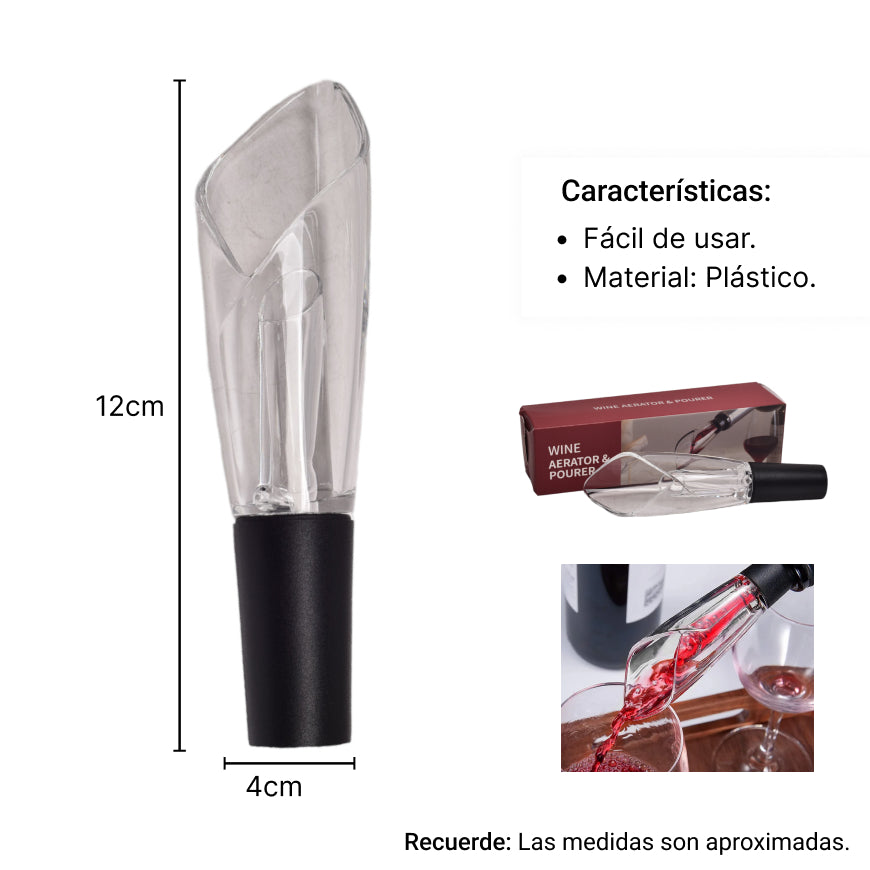vertedor para sacachorcho de vino