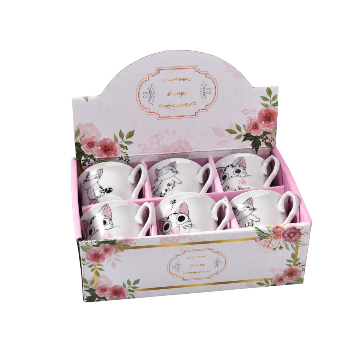 pocillo set 6pcs ceramica dim:5*6*6cm