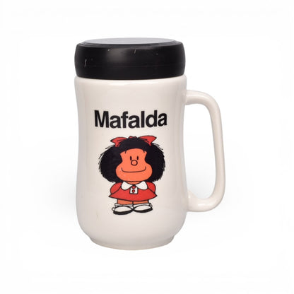 MUG POCILLO CON TAPA CERAMICA PERSONAJE 480ML DIM:7X7X14