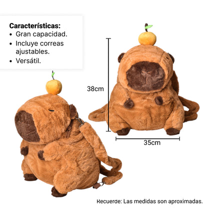 MALETA MORRAL BOLSO PEQUEÑO INFANTIL PARA NIÑA CAFE CAPYBARA