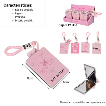 ESPEJO CUADRADO PEQUEÑO CARTERA MOÑOS