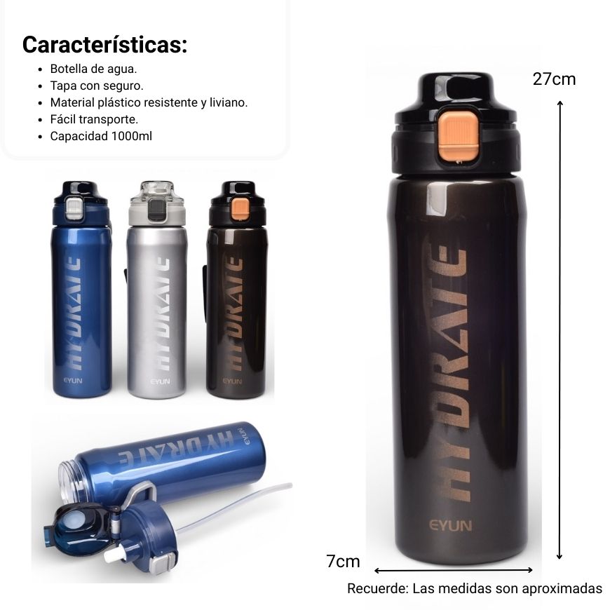 botella de agua 1000mlplastica