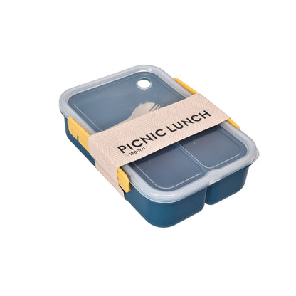 PORTACOMIDA PLASTICO CON CUBIERTO 1200ML DIM:22X15X7