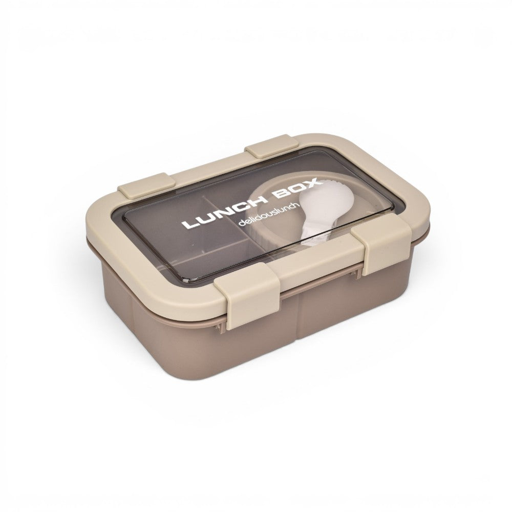 portacomida con division recirpiente y plato plastico 1000ml