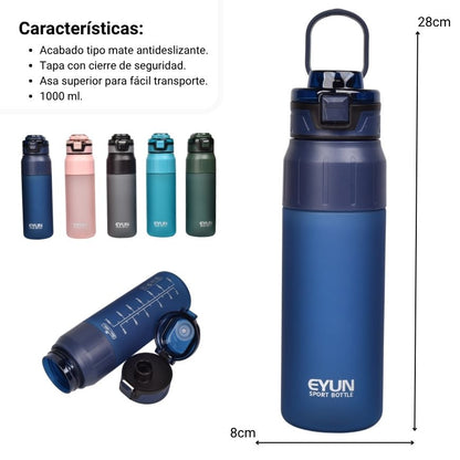 BOTELLA DE AGUA PLASTICO 1000ML