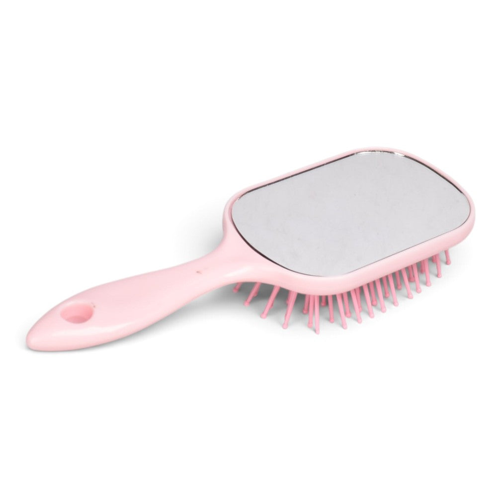 cepillo plastico con espejo para cabello prj dim: 17x6cm
