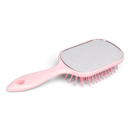 CEPILLO PLASTICO CON ESPEJO PARA CABELLO PRJ DIM: 17X6CM
