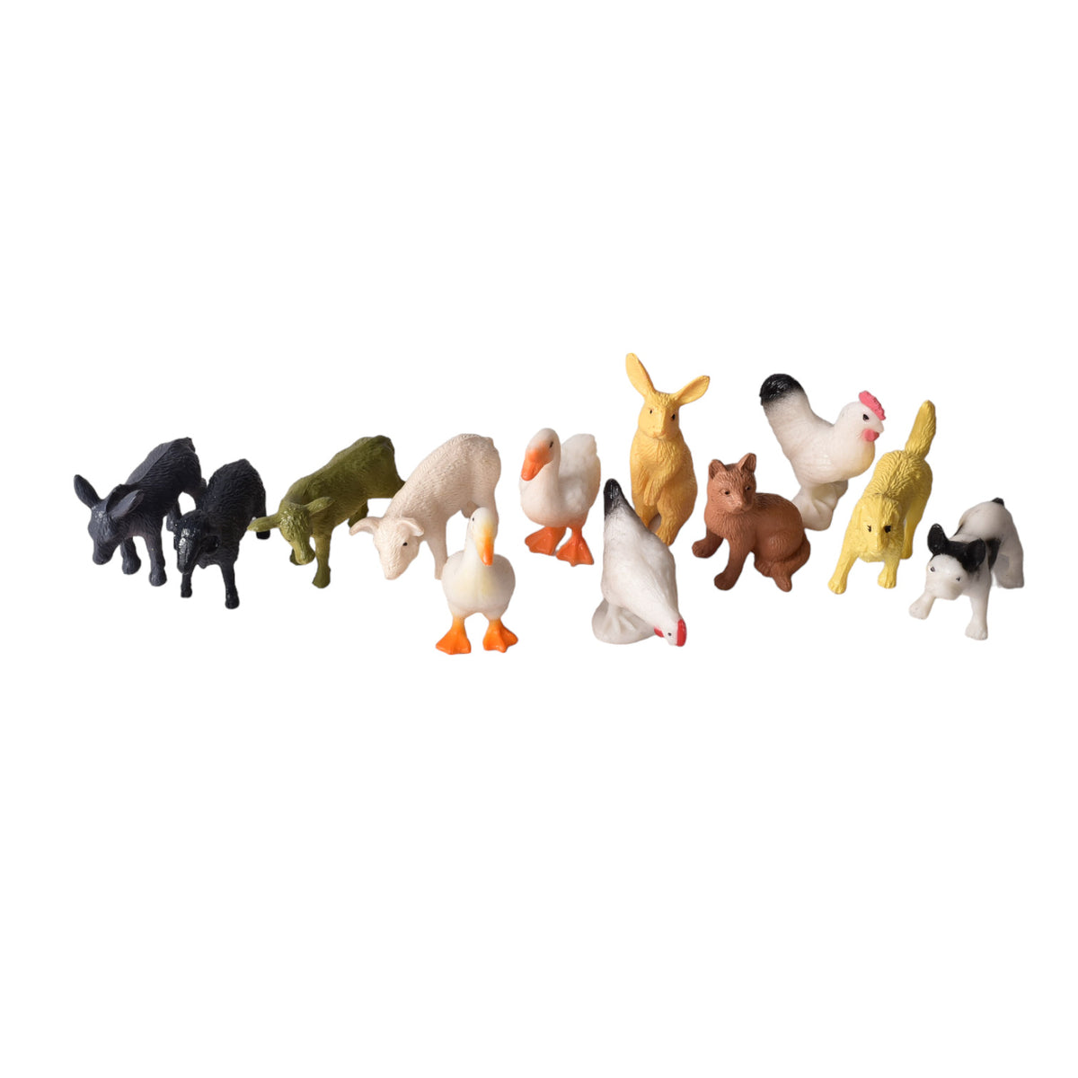 set animales de granja juguete didactico plastico colección