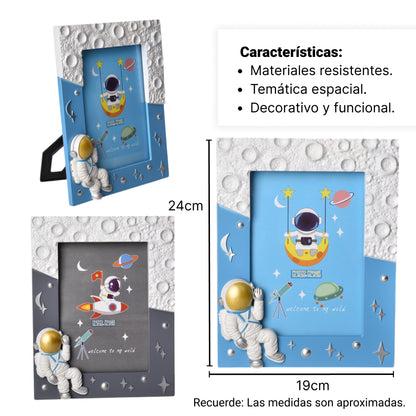 PORTARETRATO FORMA ASTRONAUTA PLASTICO DIM:24x19x2