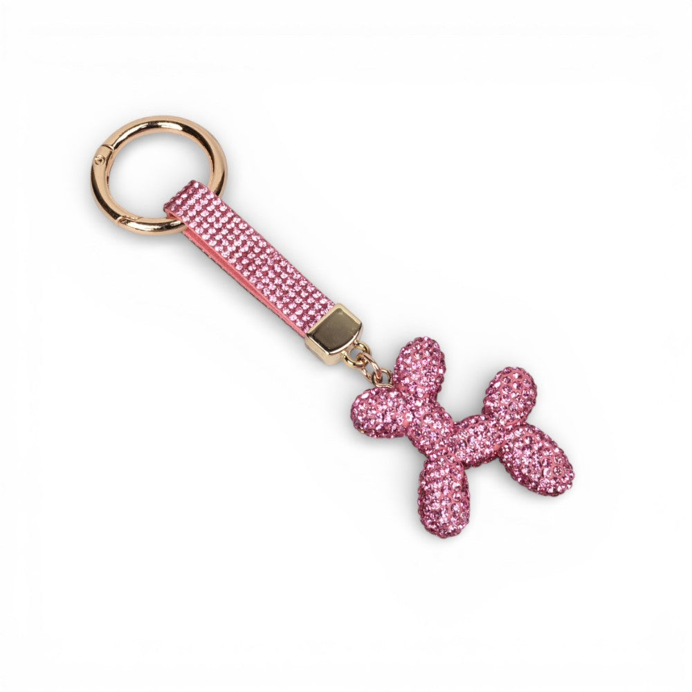 llavero resina y metal perro globo dim:5x5x1