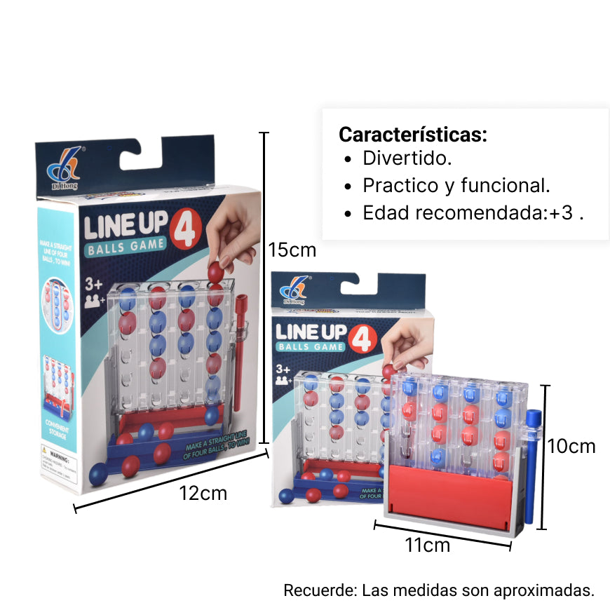 juguete tiro 4 en una linea didactico