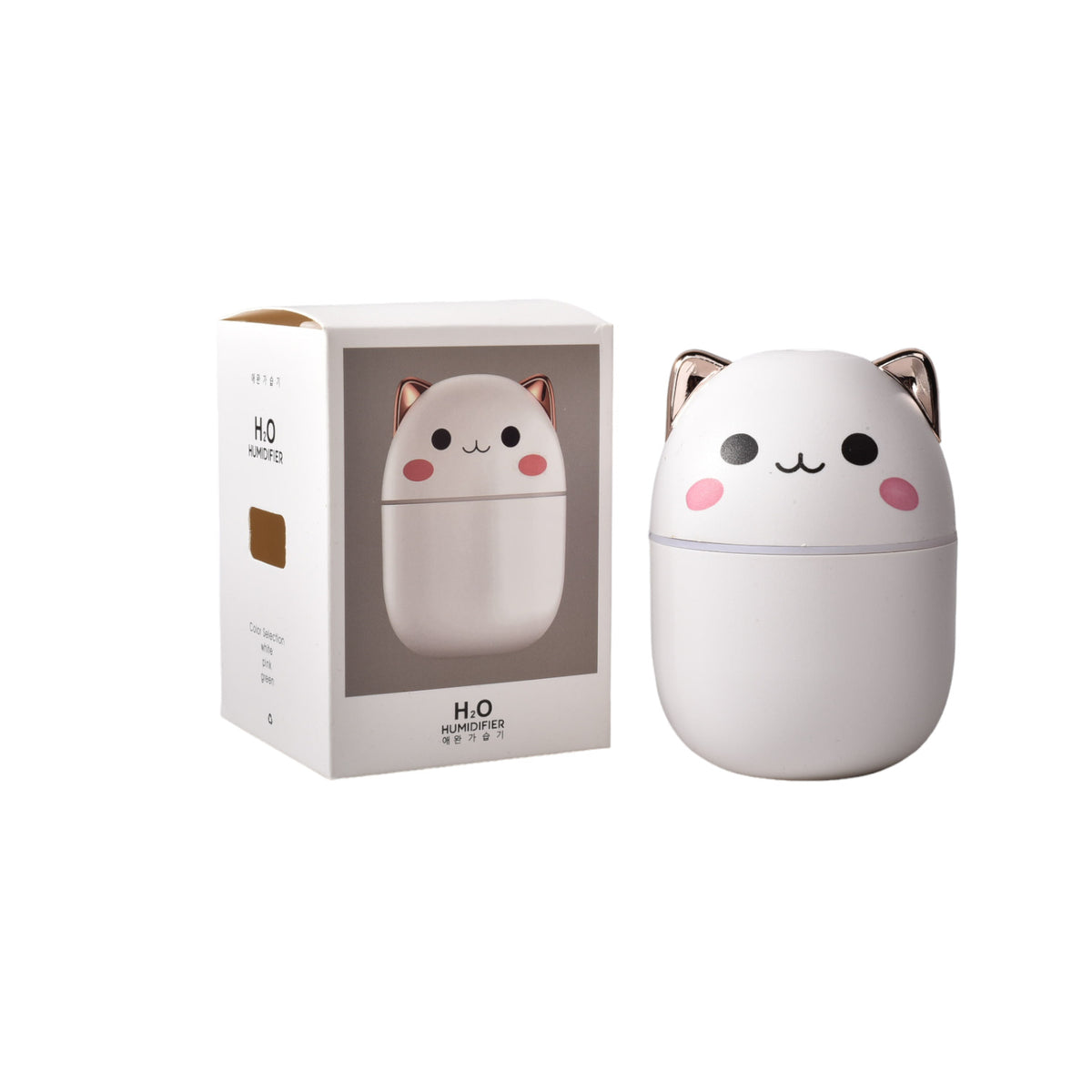 humidificador forma gato recargable con cable usb plastico
