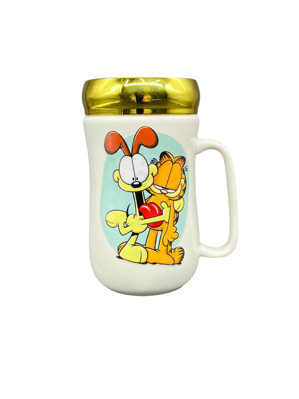 mug pocillo ceramica con tapa espejo personaje 450ml