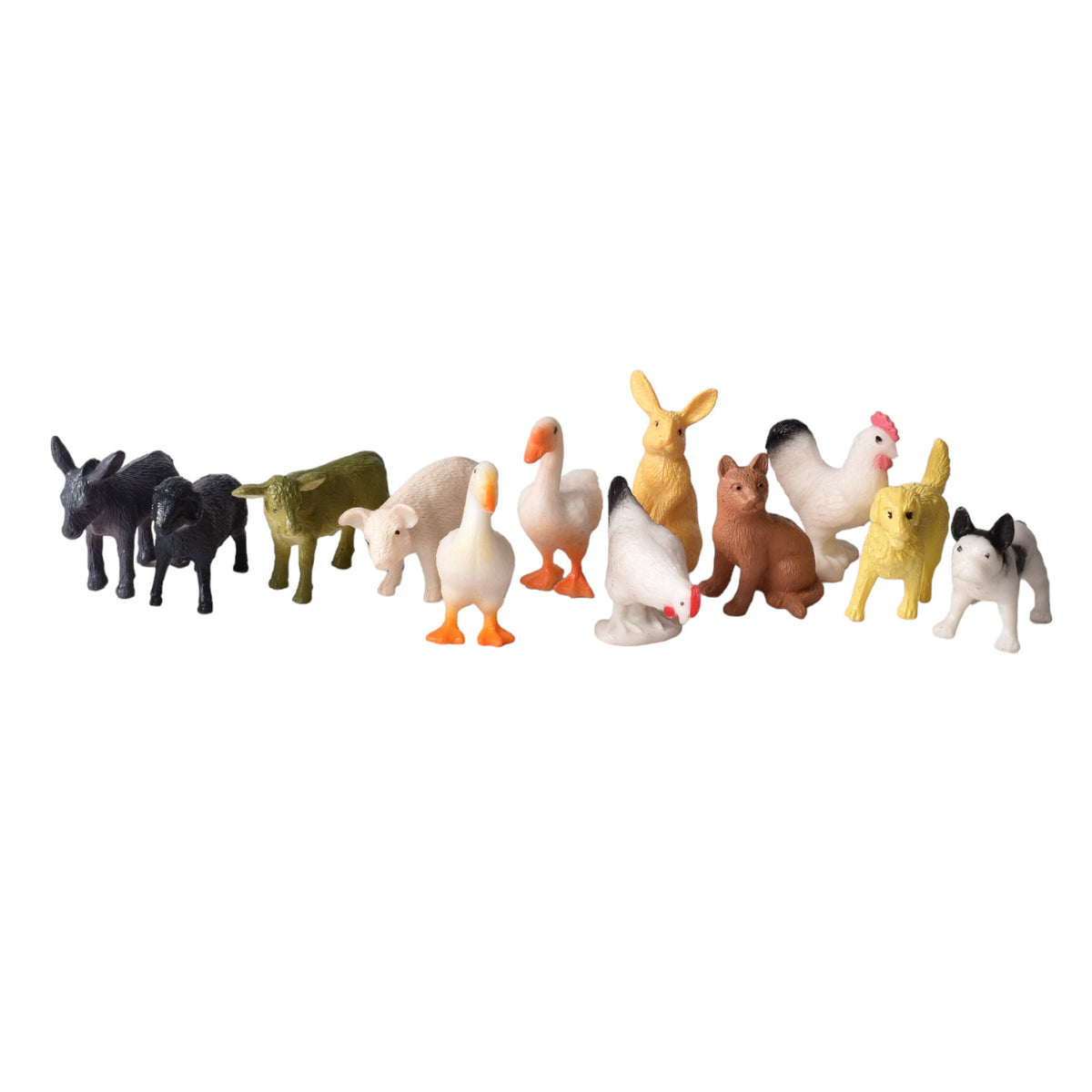 set animales de granja juguete didactico plastico colección
