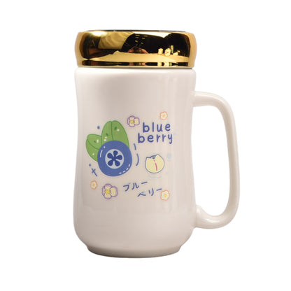 MUG POCILLO CON TAPA CERAMICA