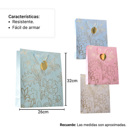 BOLSA REGALO EN PAPEL MUJER TAMAÑO (M) MEDIANO