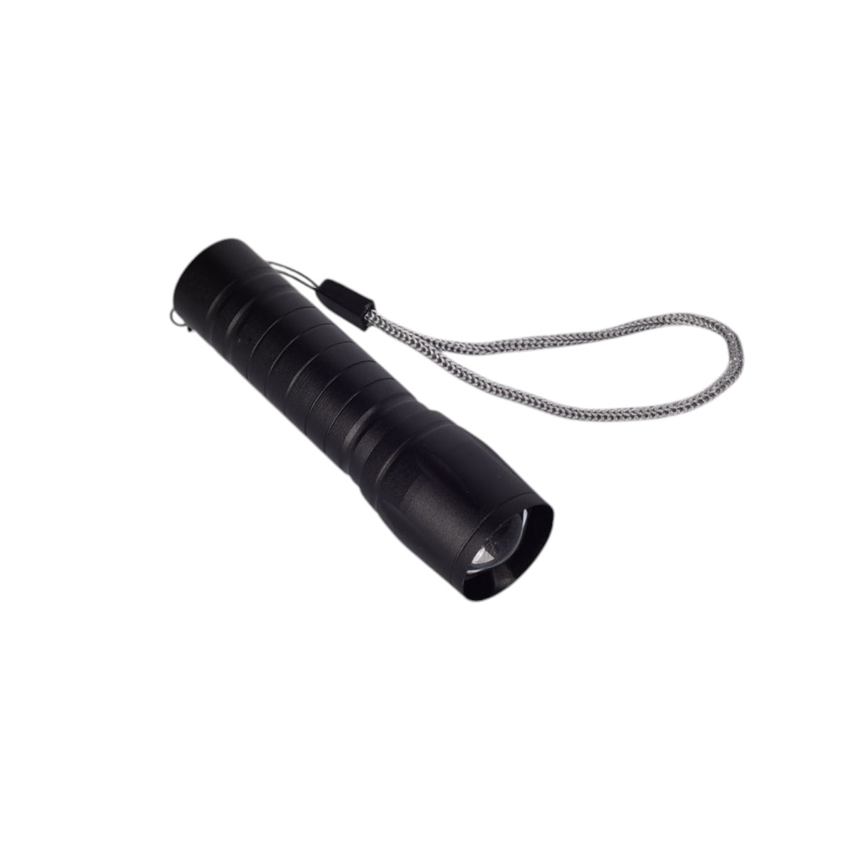 linterna metal recargable usb negro dim:4x3x11