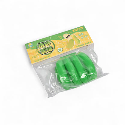 SQUISHY FORMA BANANO ANTI ESTRES ELASTICO CAUCHO DIM:7CM