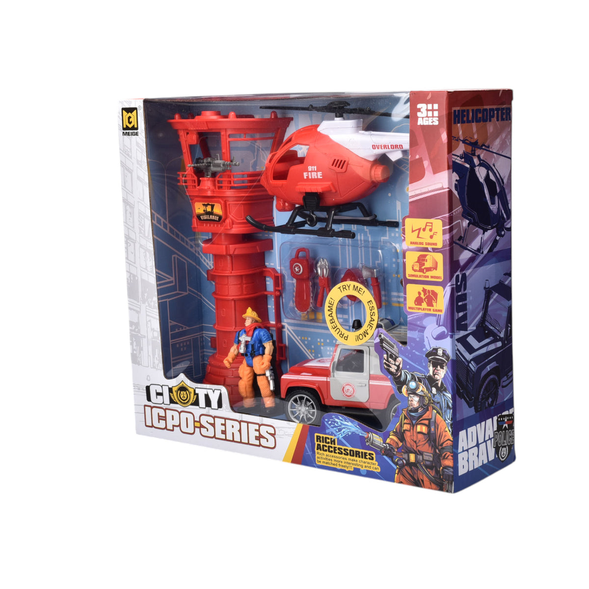 juguete set estacion de bomberos para niños dim:37x11x33