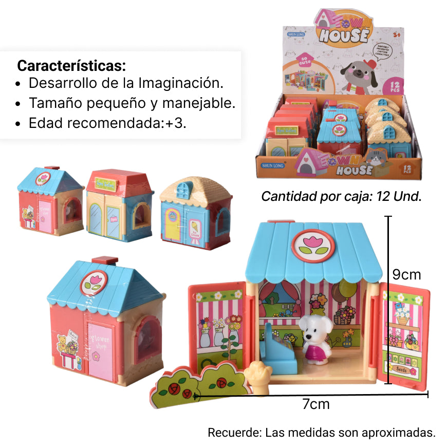 juguete casa sorpresa mascotas con accesorios