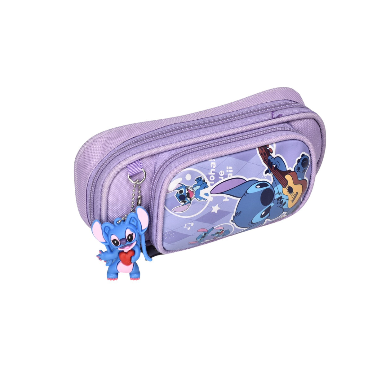 cartuchera stich con llavero poliester dim:21x10x5