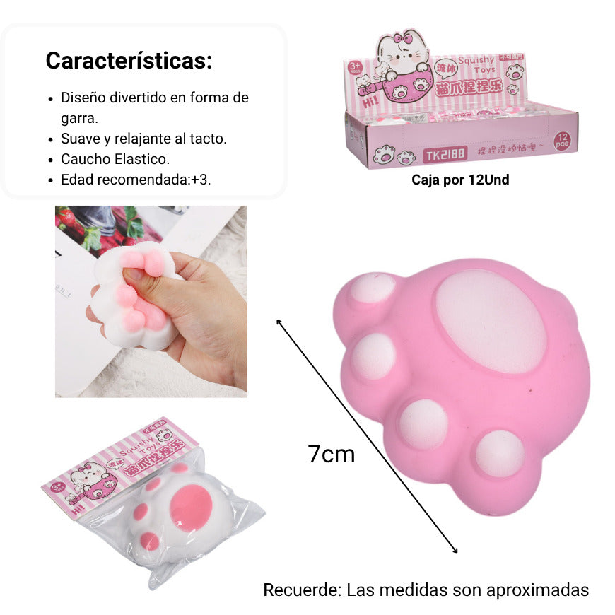 squishy anti estres elastico caucho forma huella dim:13x15x3cm