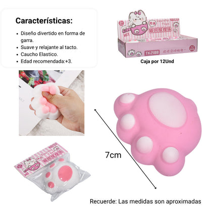 SQUISHY ANTI ESTRES ELASTICO CAUCHO FORMA HUELLA DIM:13X15X3CM