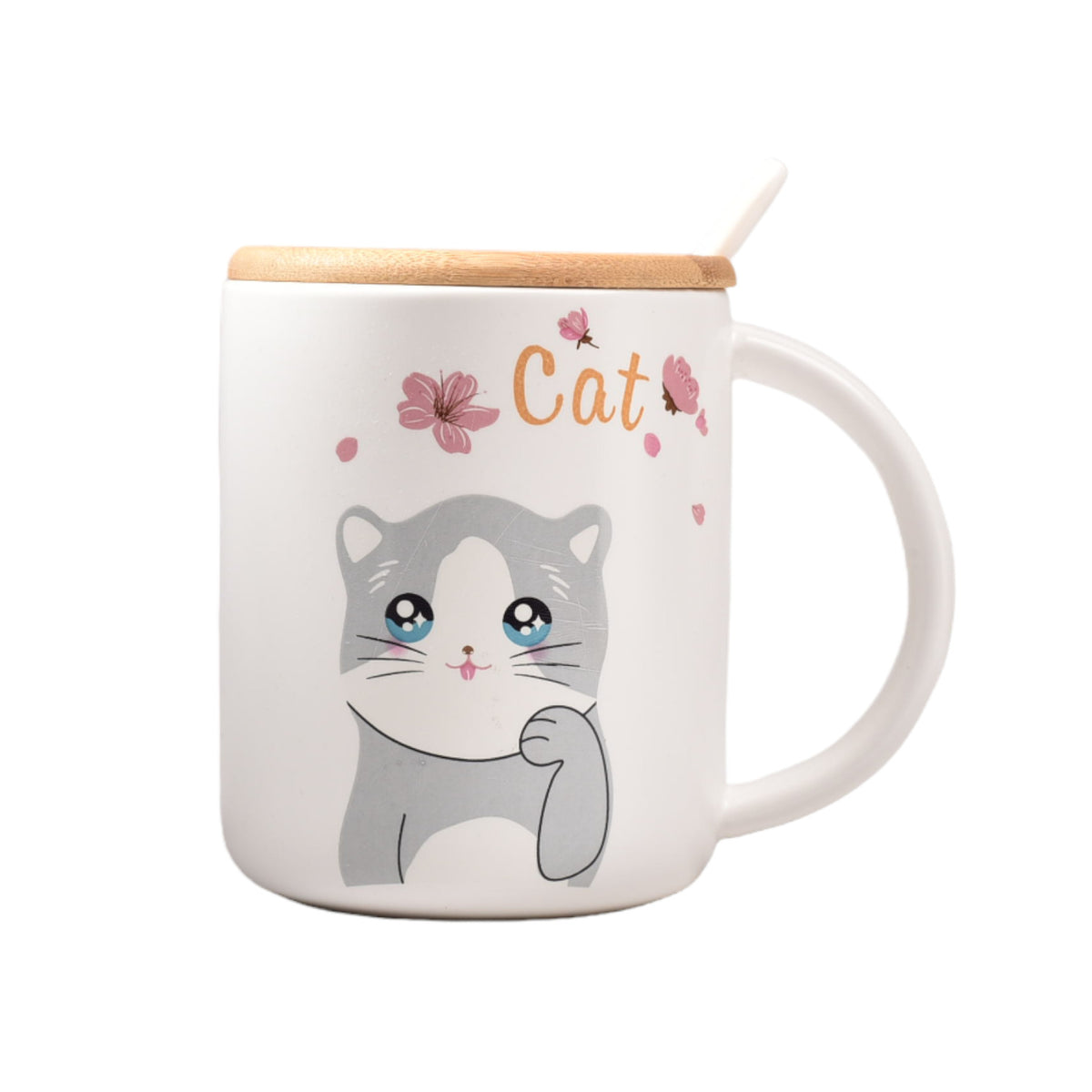 pocillo grande ceramica mug con cuchara