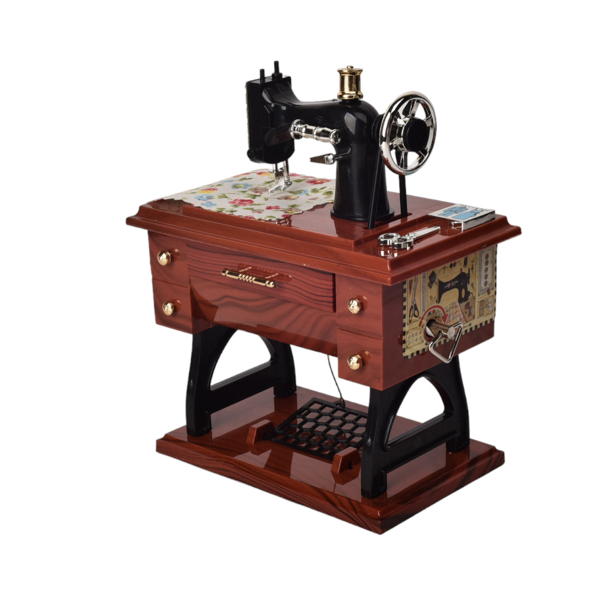caja musical maquina de coser en plastico