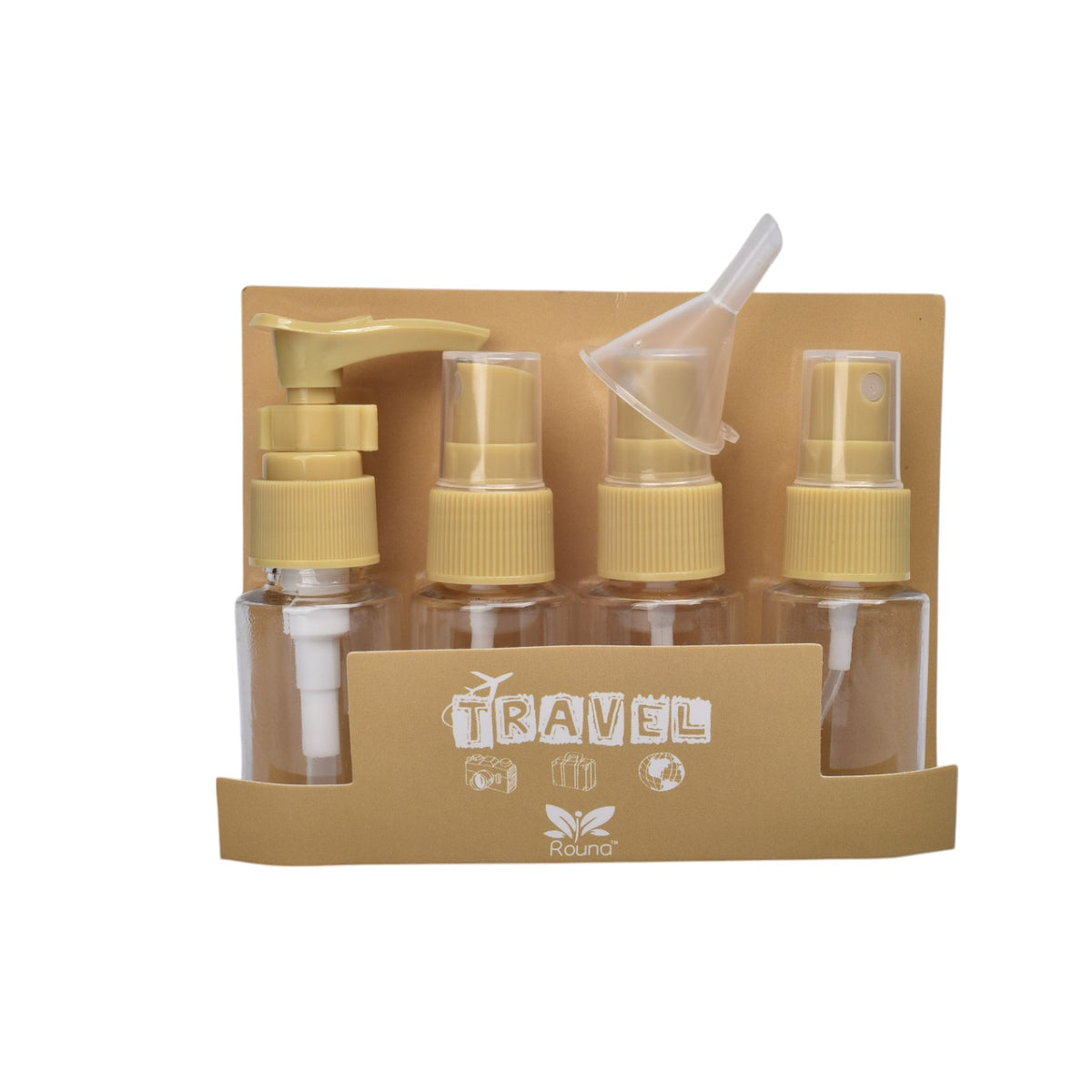 kit 4 envases recargables viajero plastico 30ml