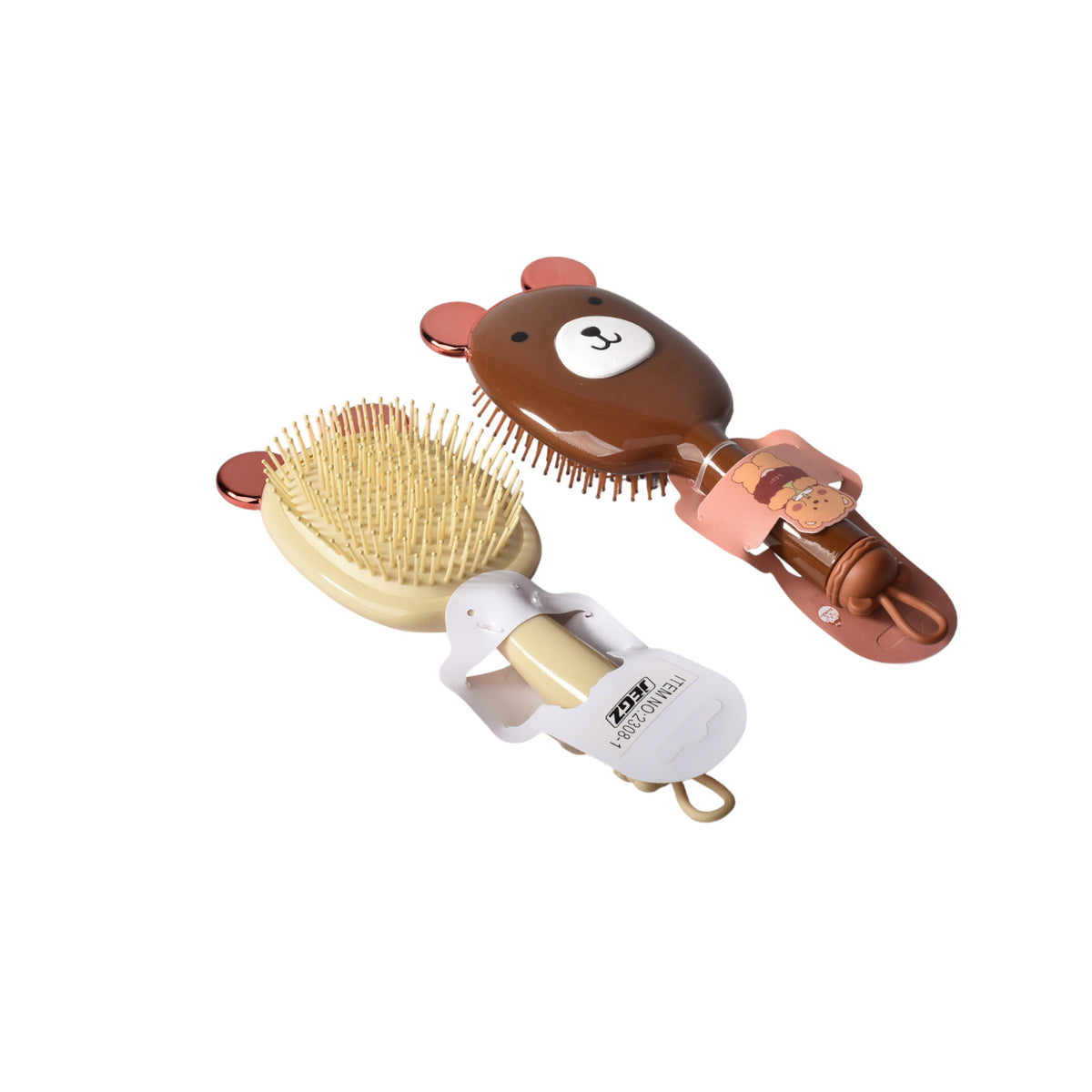 cepillo plastico para cabello forma oso dim:8x25x4