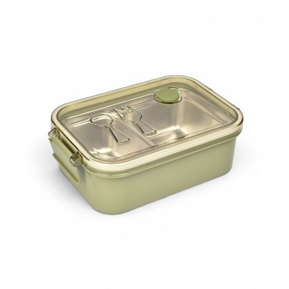PORTACOMIDA EN ACERO INOXIDABLE CON DIVISION 1000ML