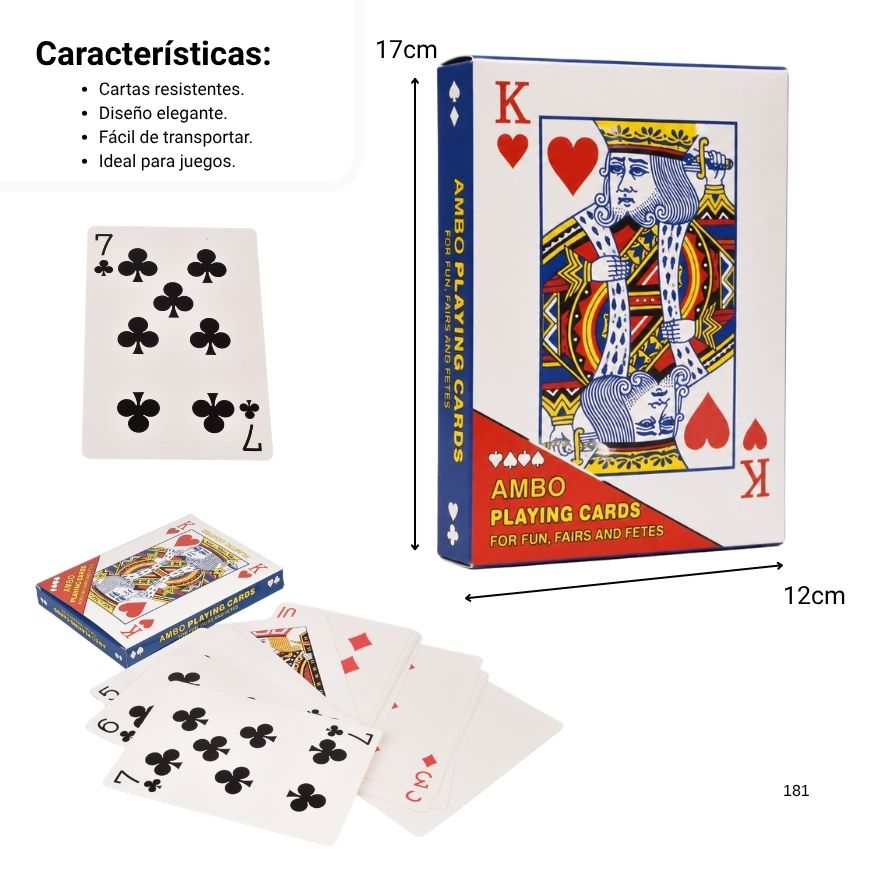 cartas poker gigante dim:17x12cm