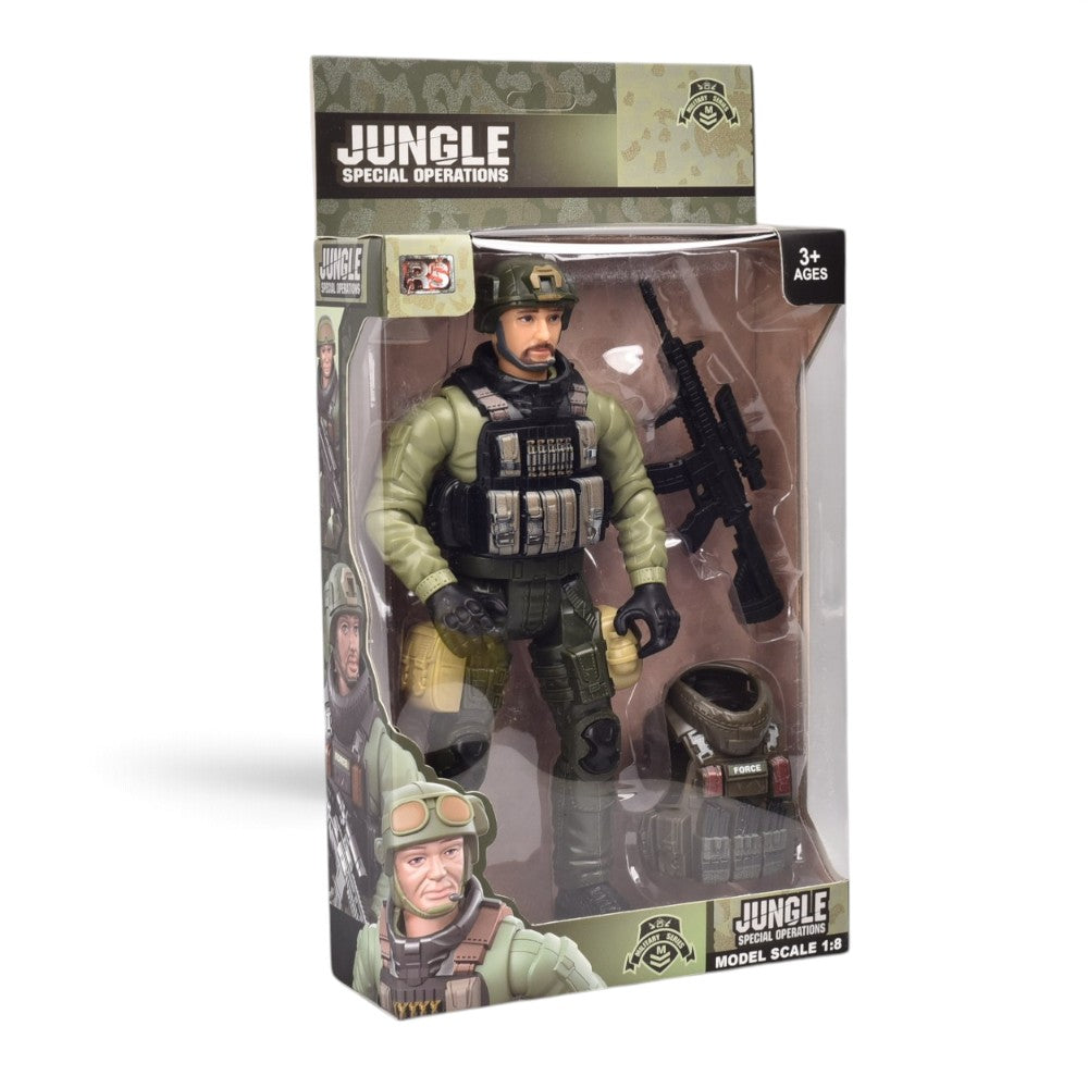muñeco militar plastico dim: 31*6*17cm