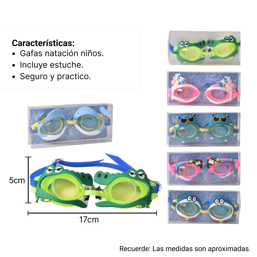 gafa de natacion para niños dim:17x8x3
