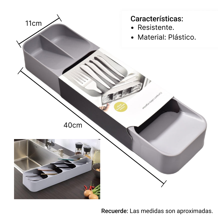 cubiertero organizador cubiertos plastico