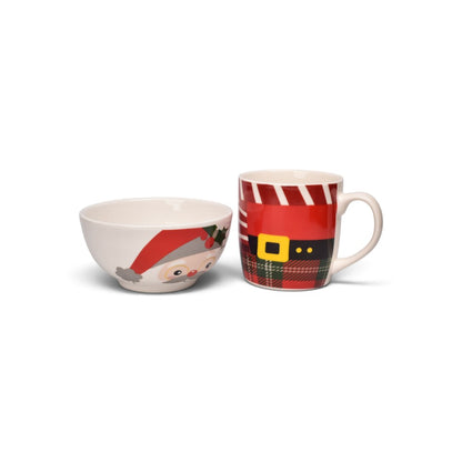 POCILLO SET CERAMICA CON PLATO NAVIDAD 350ML
