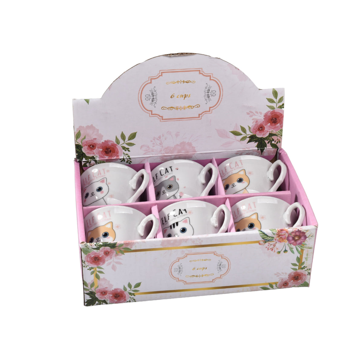 pocillo set 6pcs ceramica dim:5*6*6cm