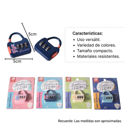 CANDADO CON CLAVE VARIOS DISEÑOS