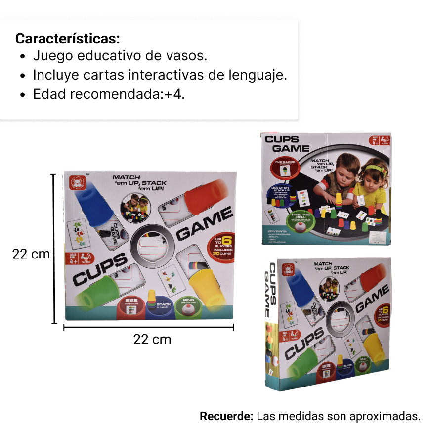 juego de apilamiento de vasos educativo dim:31x27x5
