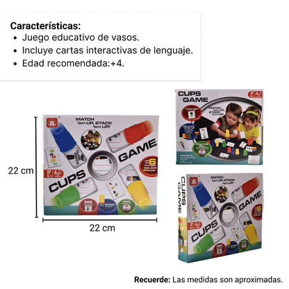 JUEGO DE APILAMIENTO DE VASOS EDUCATIVO DIM:31x27x5