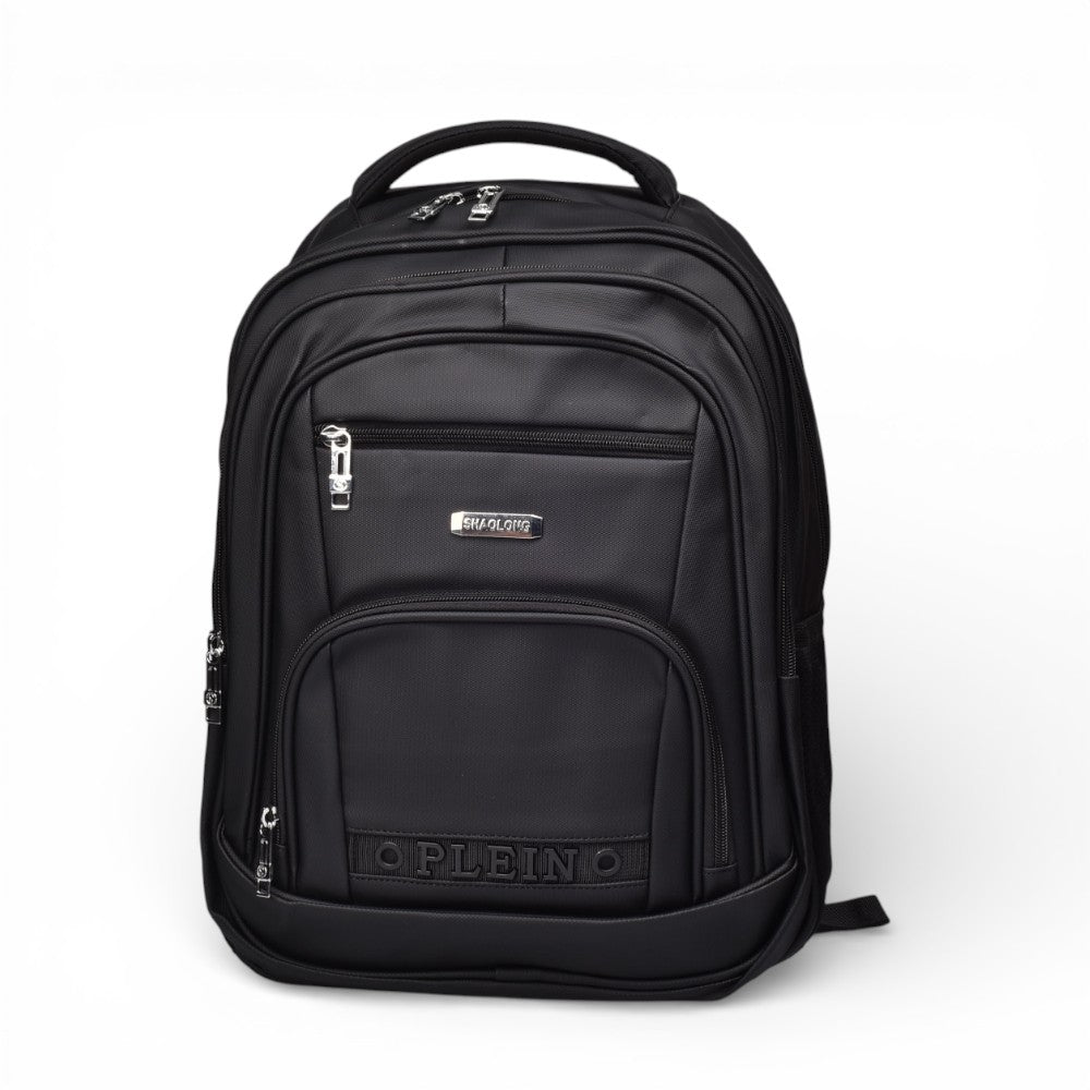 maleta morral color negro sintetico dim:39x28x1