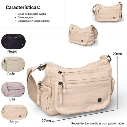 BOLSO LIGERO MUJER POLIESTER DIM:27X20X10
