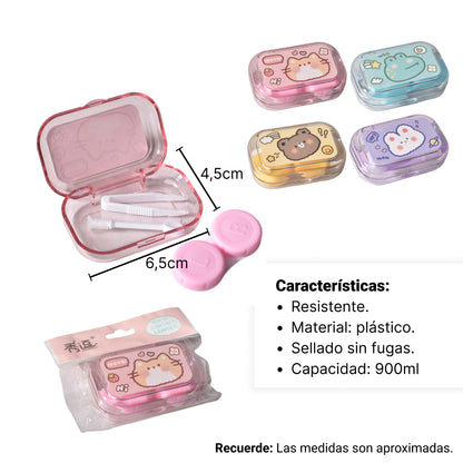 SET ALMACENAJE ESTUCHE PARA LENTES DE CONTACTO PLASTICO  COL
