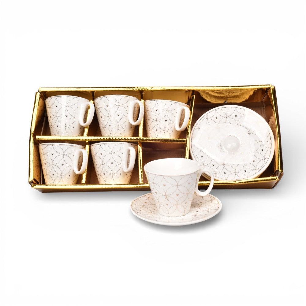 set pocillo con plato blanco ceramica 80ml dim:6x6x5