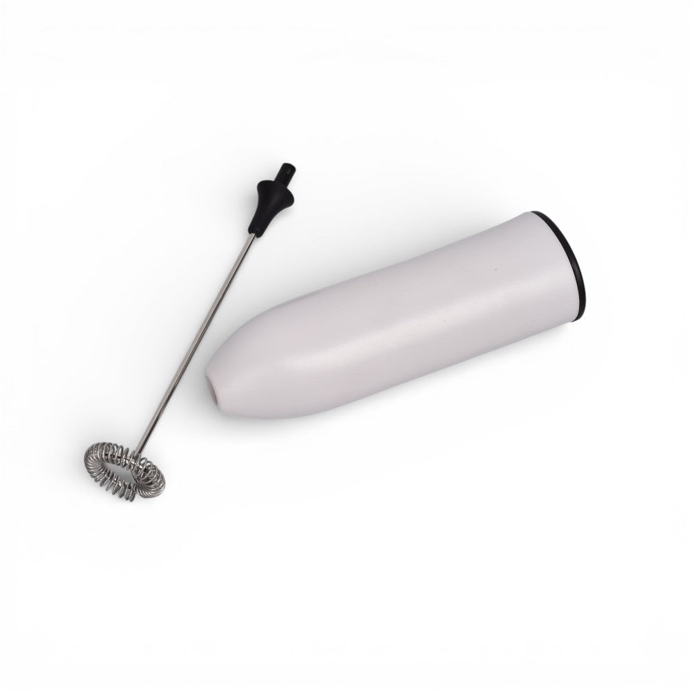 batidor recargable plastico y acero blanco  dim: 4x4x16
